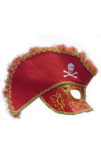 Venetian mask red pirates 
