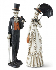 Victorian Skeleton Gentleman & Lady Figure 33cm 
