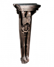 Wandsäule mit Skelett in Antik Optik