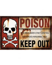 Warnschild Poison Keep Out 