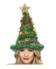Christmas hat with tinsel 