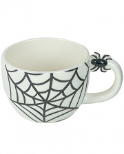 White Darling Cup With Spider Web & Spider 