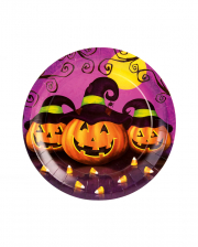 Halloween Party Plate With Pumpkin & Hat 8 Pcs.