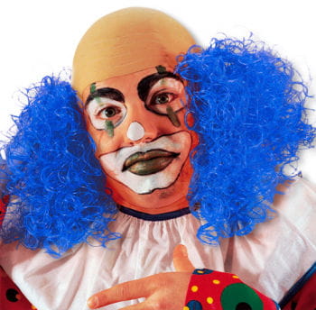 Clown Wig With Blue Hair Clown wigs bald wigs | horror-shop.com