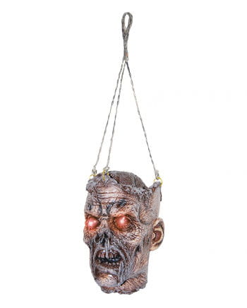 Zombie Kopf mit LED-Augen als Halloween Hängedeko | Horror ...