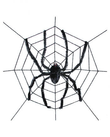 Riesenspinne im Netz als gigantische Halloween-Deko ...