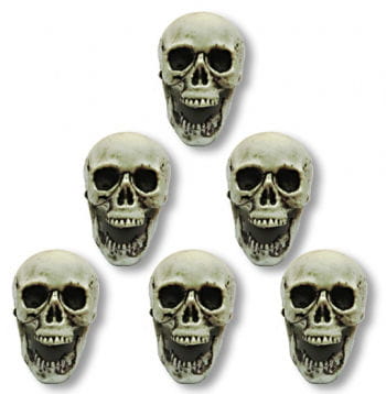 Totenköpfe 6 Stück | Totenschädel Halloween Deko | Horror-Shop.com