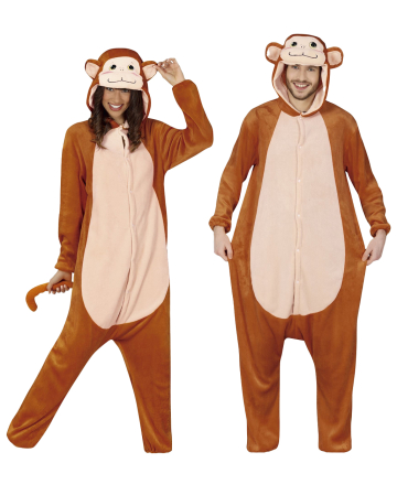 Monkey Onesie Unisex Costume for carnival fancy dress Horror