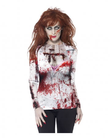 Bloody Zombie Girl Long Shirt M