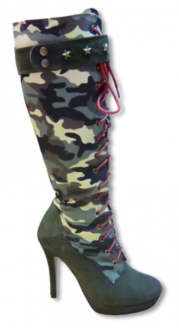 Camouflage boots UK 6 US 8