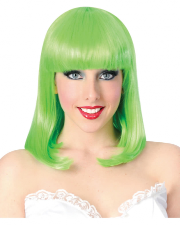 Showgirl Wig with Fringe neongrün 