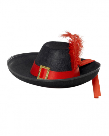 Noble Musketeer Hat Black costume 