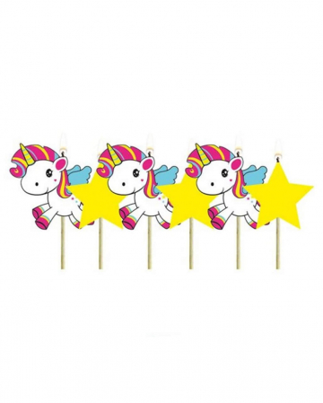 Unicorn Cake Candles 6 pcs. 