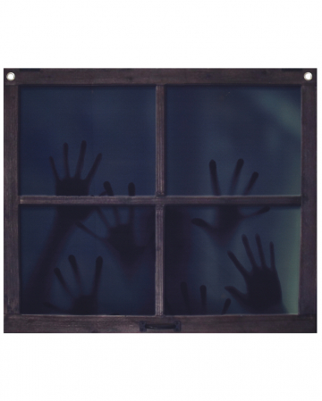 Fenster mit unheimlichen Schattenhänden 60x49cm 