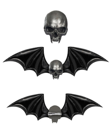 Xepeelo Fledermaus-Haarspangen Für Halloween – 2 Stück, Schwarz, Metall, Rutschfester Clip