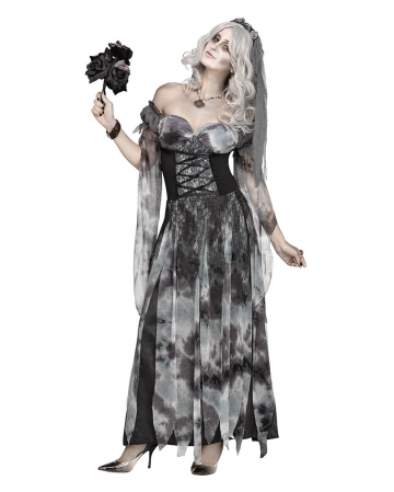 Cemetery bride Halloween costume with veil M/L