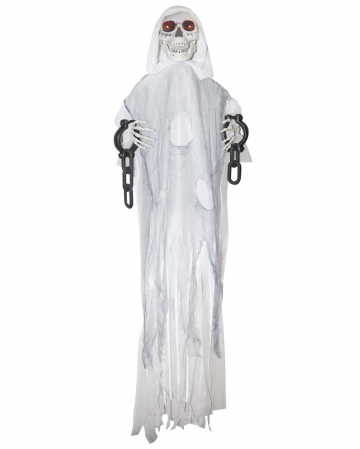 Ghost skeleton in chains Animatronic white to order | horror-shop.com