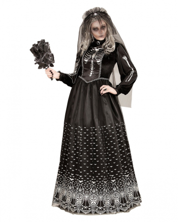 Day Of The Dead Skeleton Bride Costume for Halloween | Horror-Shop.com