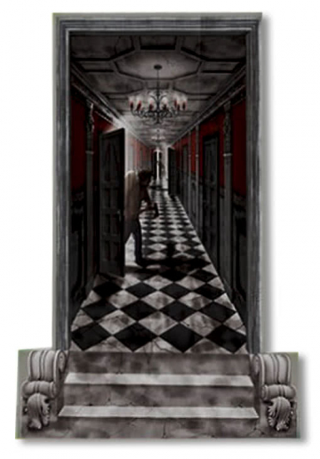 Gothic horror corridor wall film 