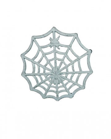 Cobweb Metal Coaster White 