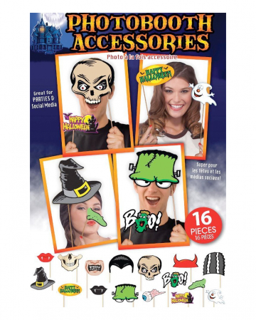 Halloween Party Photo Booth Set 16-Piece ➔ Order