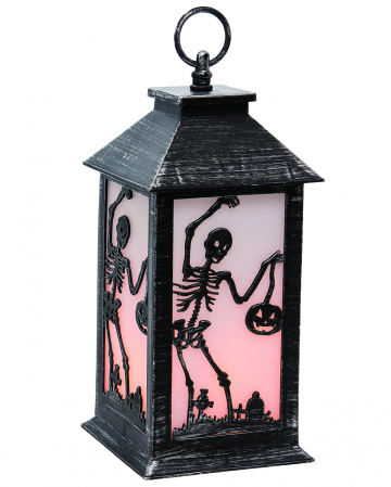 Halloween Lantern With Silhouette Skeleton 