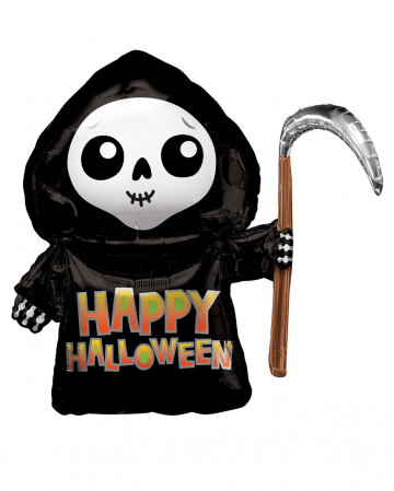 Happy Grim Reaper Foil Balloon for Halloween 🎃 | horror-shop.com