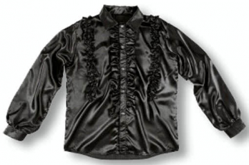 Ruffle Shirt Black XL