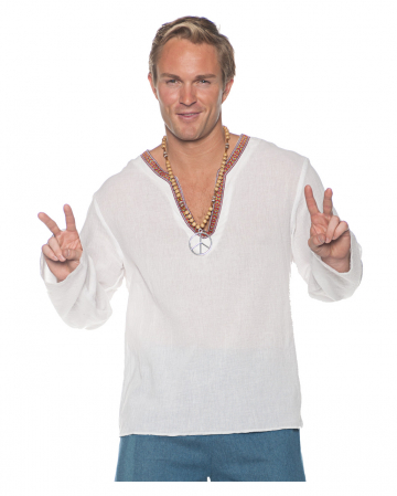 Hippie Costume Shirt White 