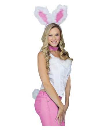 Sexy Bunny Set white-pink 