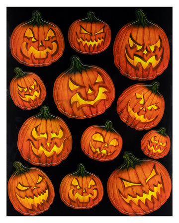 RIN Make A Jack-O-Lantern Aufkleber – 12 Blätter, Kürbis-Aufkleber Für Halloween