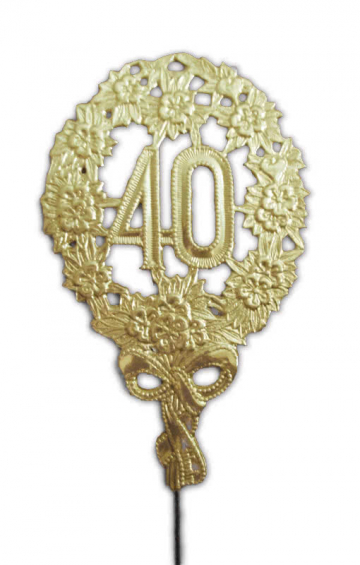 Anniversary number 40 gold 