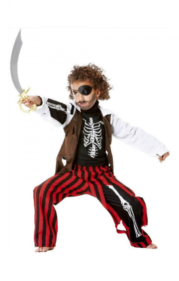 Skeleton Pirate Child Costume L