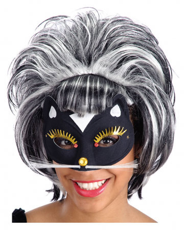 Cat Mask with Glitter and Rhinestones 