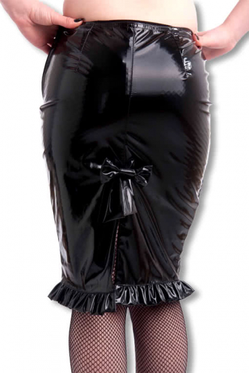 Skirt PVC black Fetish Bondage Gothic Cloths | horror-shop.com