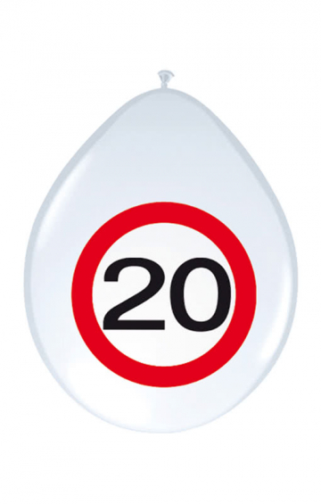 Luftballon Verkehrsschild 20 