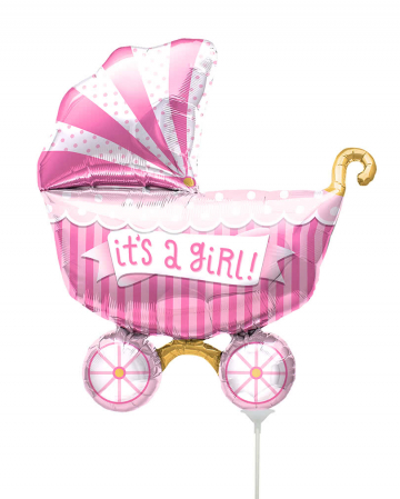 Mini Foil Balloon Stroller - It´sa Girl - 