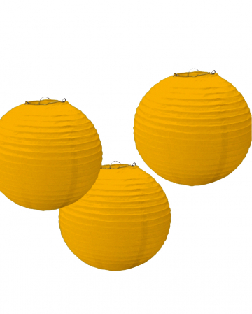 Paper Lampion Set 3 Pcs Yellow 