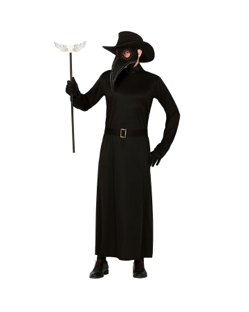 Plague Doctor Men Costume With Beak Mask 