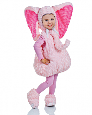 Pink Plush Elephant Toddler Costume L