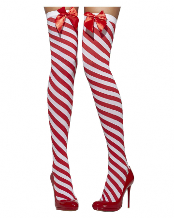 Overknees red-white 