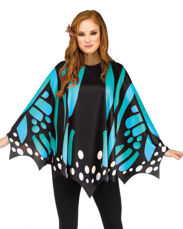 Butterfly Wings Poncho Blue 