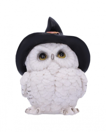 Snowy Owl With Witch Hat mystical decorative figure | Horror-Shop.com 