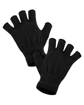 Schwarze Fingerlose Spitzenhandschuhe - Retro 80er Style, Einheitsgröße, Aus Polyester
