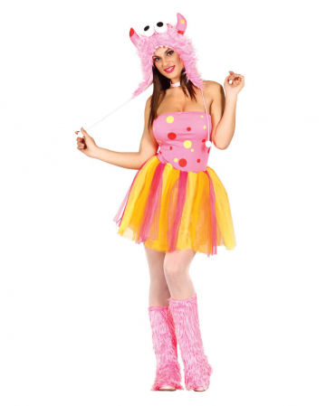 Sexy Pink Furry Monster Ladies Costume M