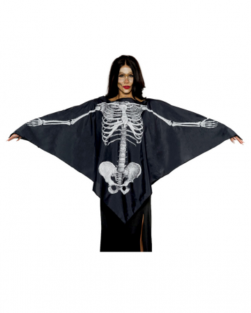 Skelett Kostüm Poncho 