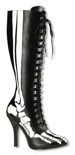Skelett Stiefel mit Schnürung 36