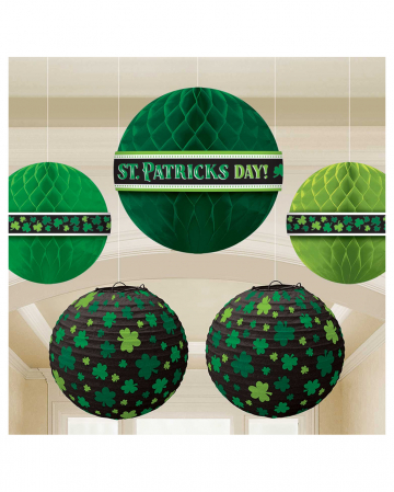 St. Patrick's Day Honeycomb Decoration 5 Pcs. 