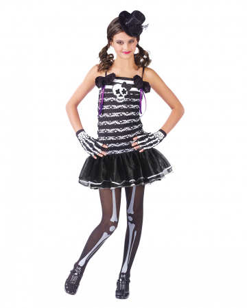 Sweet Skeleton Girl Kids Costume M
