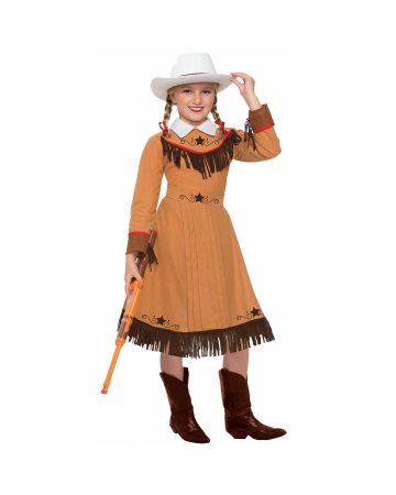 Cowgirl Kostüm Mädchen 6-teilig - Mit Hut, Weste & Rock Für Halloween